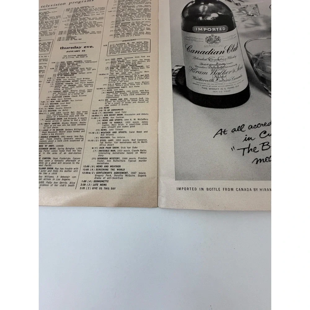 Vintage 1959 Cue Magazine 1959 The Boat Show NYC Broadway TV Ads January 17